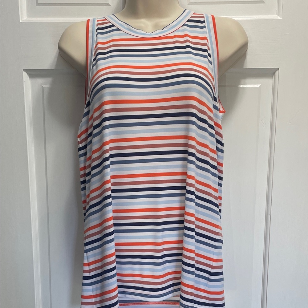 Jones New York striped stretchy tank top